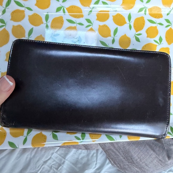 GUCCI Marmont Long Wallet G Motif Black 7 inch Glossy Black Clutch Tom Ford Era - Picture 6 of 11